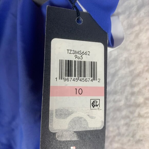 Tommy Hilfiger Women's Ruffled Flounce Blue Strapless One-Piece Swimsuit Size 10 - Picture 3 of 8